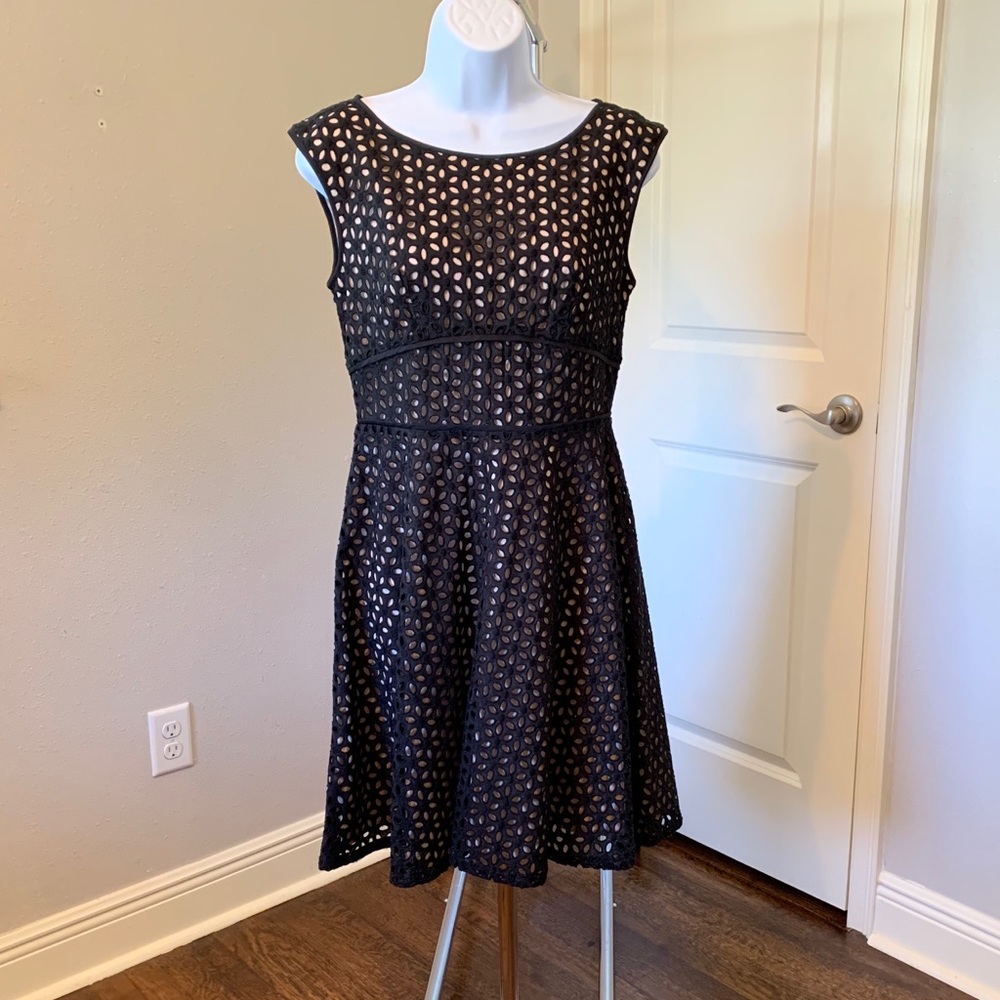 Ann Taylor Loft Cotton Eyelet Evening Dress